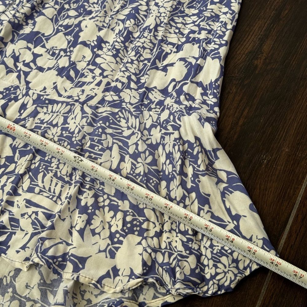 Cynthia Rowley white and Blue Tiered Maxi Skirt NWT sz M - Picture 14 of 15